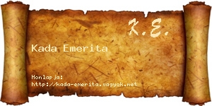 Kada Emerita névjegykártya